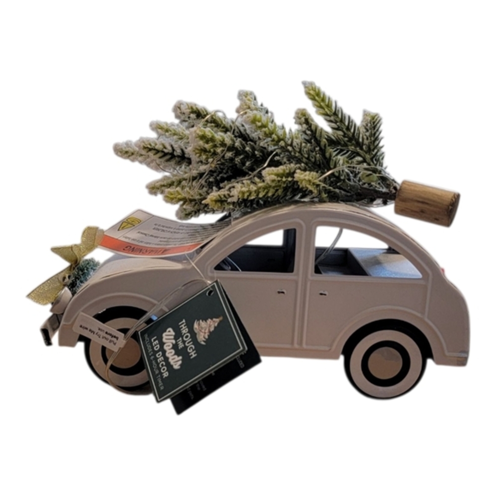 St. Nicholas Square® White Holiday Car Table Décor